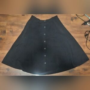 Vintage g.w. Division of Graff Black Ribbed A-Line Skirt Size 8